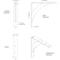 Ekena Millwork Legacy Steel Bracket, Hammered Gold 2"W x 14"D x 14"H BKTM02X14X14LEHGO - alternate 2